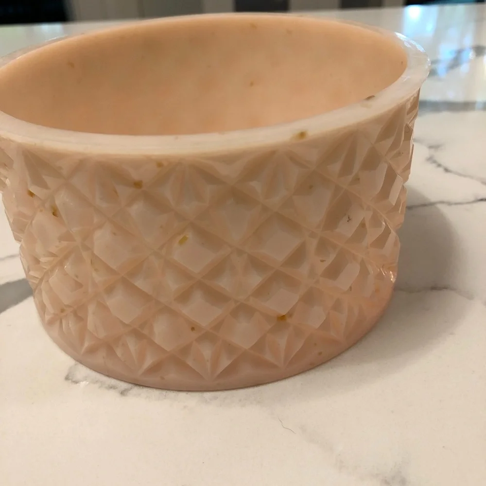 Vintage Starburst Atomic MCM Vanity Tissue Box and Lidded Powder Puff Container